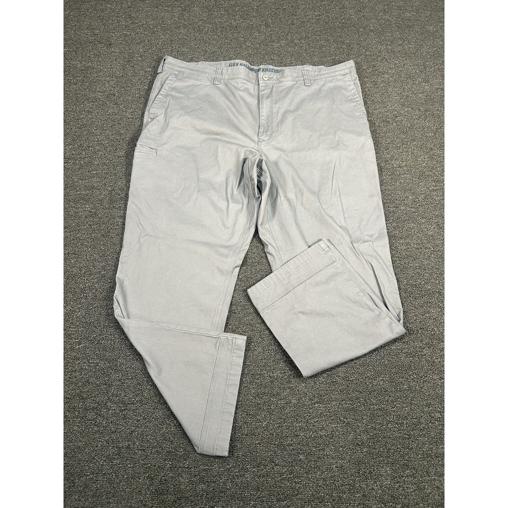 Duluth Trading Flex Ballroom Khakis Men's 44x32 Gray Relaxed Fit‎ Utility Pants